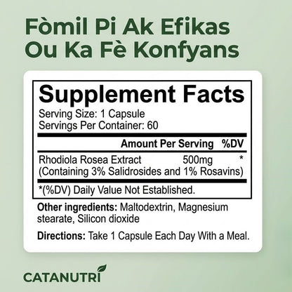 Rhodiola Rosea - Sipò Natirèl Pou Netwaye Gòj Ak Repare Vant