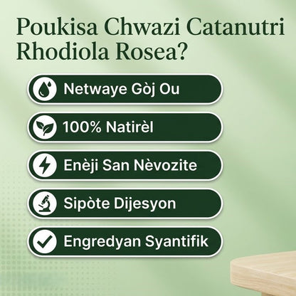 Rhodiola Rosea - Sipò Natirèl Pou Netwaye Gòj Ak Repare Vant